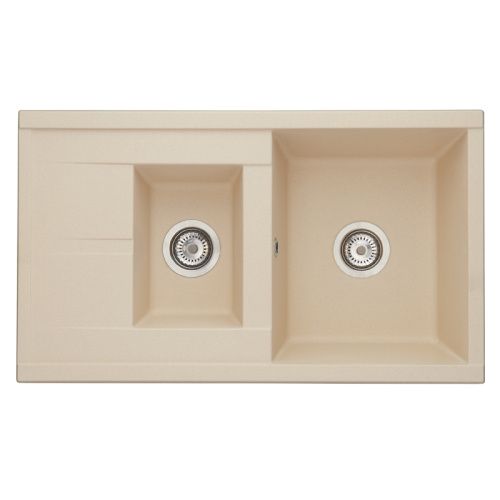 Кухонная мойка Aquaton Делия 1A716232DE290 85х50 цвет бежевый поверхность матовая