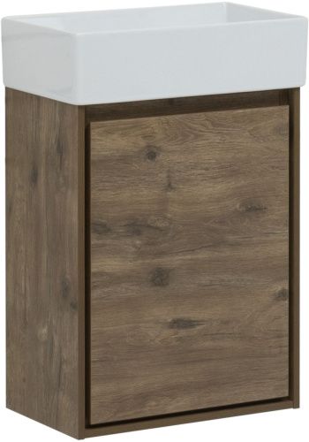 Тумба под раковину Aquanet Милан 00339963 40х20 подвесная цвет коричневый