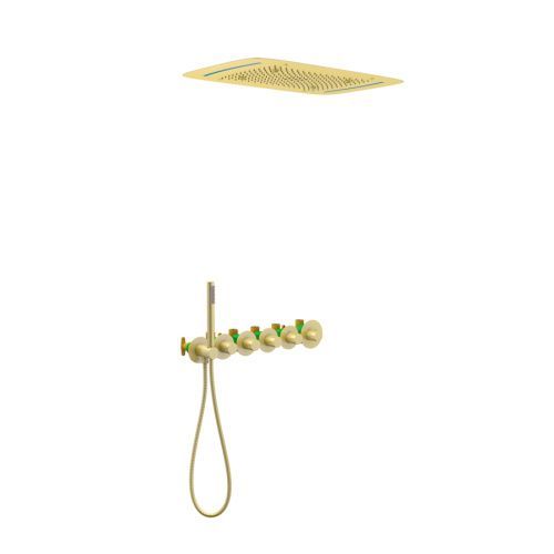 Душевая система Timo Saona SX-2319/17SM встраиваемая в стену цвет золото с термостатом