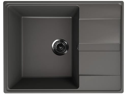 Кухонная мойка Ulgran Quartz Prima 650-09 65х50 цвет серый поверхность матовая