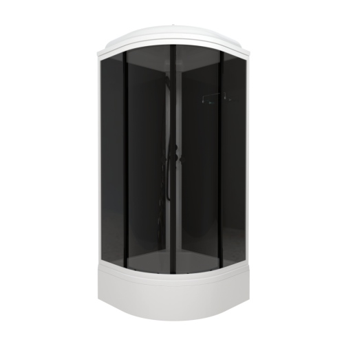 Душевая кабина Тритон Грэй-Блэк Щ0000067303 90х90 четверть круга с крышей ориентация универсальная