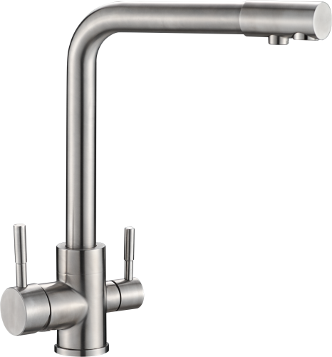 Смеситель для кухни Ulgran Classic U-016-304 на мойку нержавеющая сталь