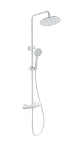 Душевая стойка Wonzon & Woghand Capsule WW-B3031-A1-MW настенная цвет белый с термостатом
