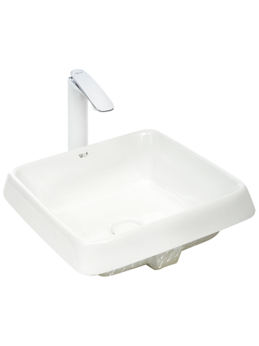 Раковина из сантехнического фаянса WeltWasser WW SK 10000004610 40 см встраиваемая цвет белый 1 отверстие под смеситель