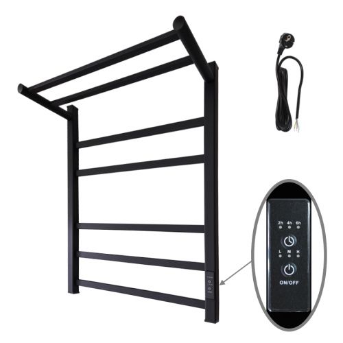 Полотенцесушитель электрический Маргроид Вид 81-10 профильный 8110-6050-1083-9005R 55х60 черный