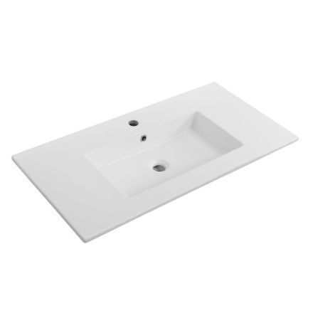 Раковина керамическая Cezares PLANE CZR-8002-90 90х50 подвесная цвет белый 1 отверстие под смеситель