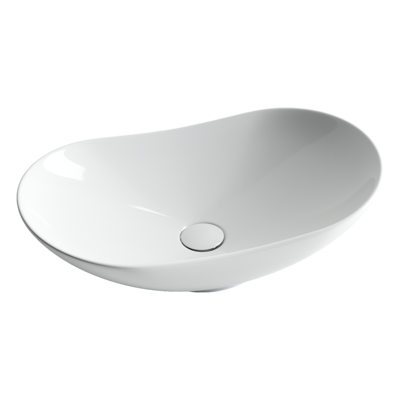 Раковина из сантехнического фарфора Ceramica Nova ELEMENT CN6015 60х40 накладная цвет белый без отверстий под смеситель