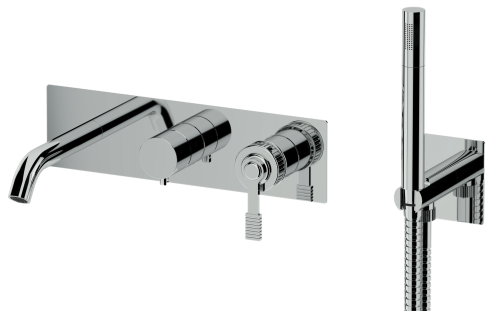 Смеситель для ванны Remer Atelier AL53D2 встраиваемый в стену хром