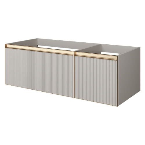 Тумба под раковину Armadi Art Quatro 790-M2-120-CM-RIB-MG 120х50 подвесная цвет серый