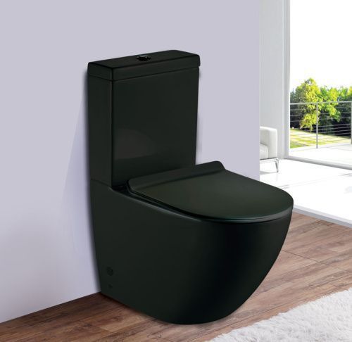Унитаз напольный с бачком Esbano RIPOLL-С ESUNRIPOCMB черный с сиденьем микролифт безободковый каскадный смыв