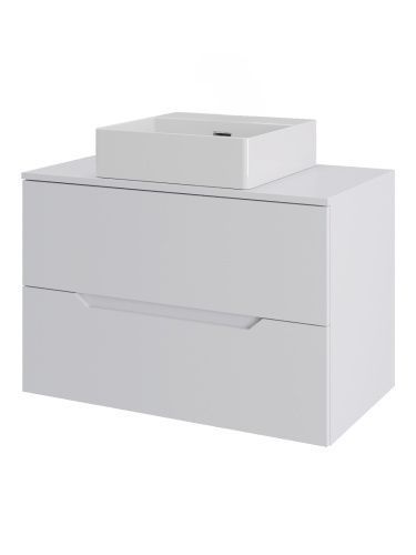 Тумба с раковиной Orange Line Li-70TuwMDF+B04-405W 70х50 подвесная цвет белый