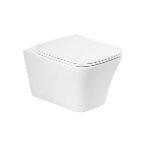 Унитаз подвесной Art&Max Platino AM9321CHR/SC белый с сиденьем микролифт каскадный смыв