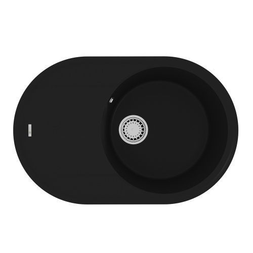 Кухонная мойка LeMark Lacha 760 9910055 75х50 цвет черный поверхность матовая