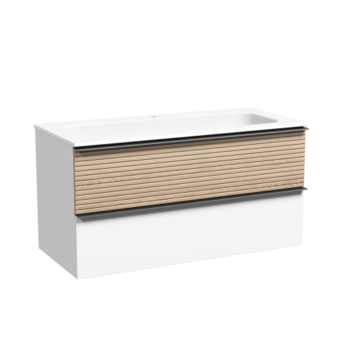 Тумба под раковину Sancos DELTA DL100W 100х40 подвесная цвет коричневый