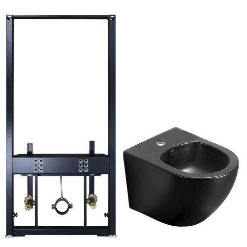 Сет биде + инсталляция  Azario  AZ-8040-1001/F-0053-0025+AZ-0046-BN SP