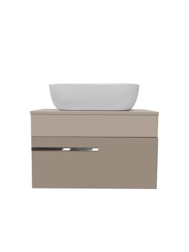 Тумба под раковину Runo ВУДЛАЙН 00-00004899 70х50 подвесная цвет бежевый