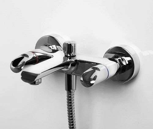 Смеситель для ванны Wasserkraft Lossa 1200 1201 настенный хром - фото 2