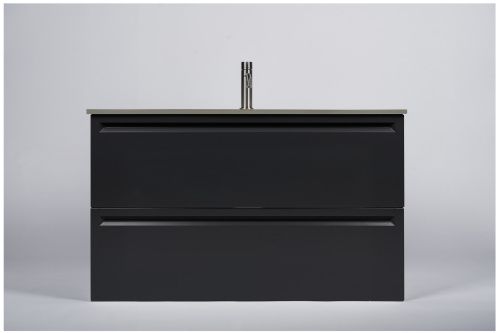 Тумба с раковиной Inda Piccadilly INDA Piccadilly 80MG Cemento 80х50 подвесная цвет черный