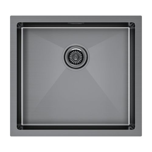 Кухонная мойка Paulmark GERBERG 48 UNI PM214844-GM 45х40 цвет вороненая сталь поверхность брашированная