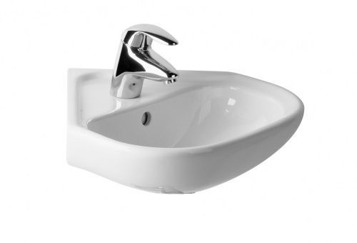 Раковина из сантехнического фаянса Jika Deep 8.1661.2.000.104.1 50х50 подвесная цвет белый 1 отверстие под смеситель