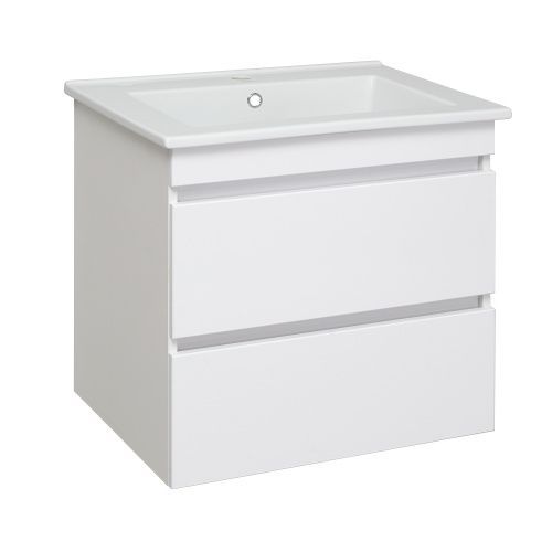 Тумба под раковину Runo Манхэттен 00-00001046 60х50 подвесная цвет белый