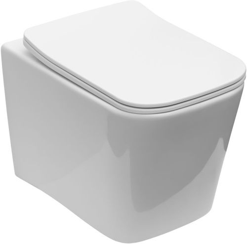 Унитаз подвесной Logan 00331868 белый с сиденьем микролифт безободковый каскадный смыв
