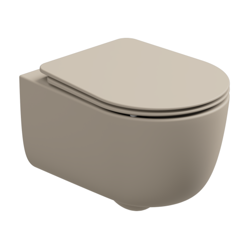 Чаша унитаза подвесная GSG Ceramic Design Hit! HIWCSO034 цвет бежевый без сиденья безободковая смыв торнадо