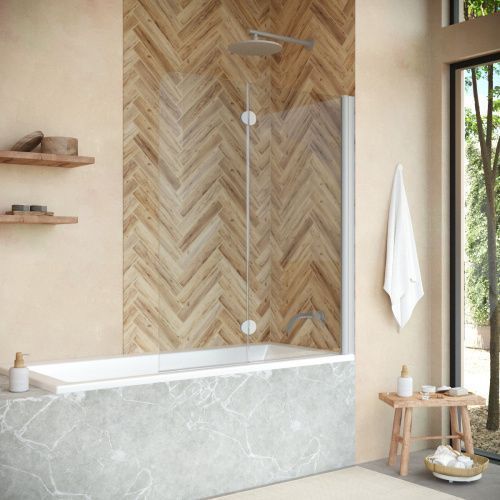 Душевая шторка на ванну Vegas-Glass E2V+E2V NOVO E2V NOVO 120 07 crystalvision R 120х140 стекло прозрачное профиль хром ориентация правая