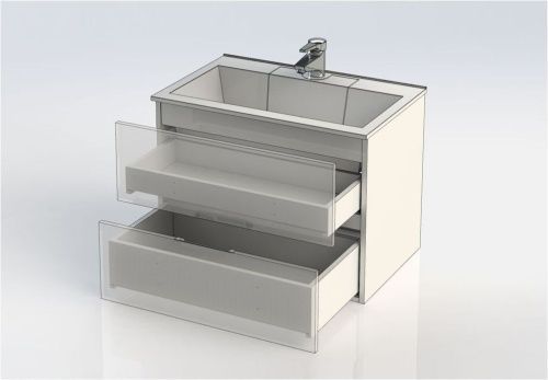 Тумба под раковину Aquanet Алвита 00183992 70х40 подвесная цвет серый