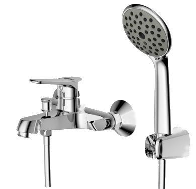 Смеситель для биде Bravat Eco F6111147C-B настенный хром