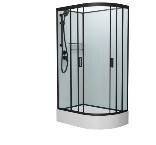 Душевая кабина Frank 144009 120х80 асимметричная без крыши ориентация левая