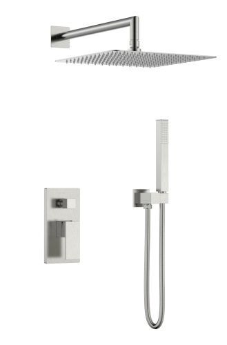 Душевая система Boheme Qubic 474-3-NB встраиваемая в стену цвет никель