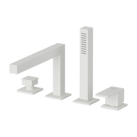 Смеситель Cezares PORTA PORTA-BVDM4-BIO на борт ванны белый