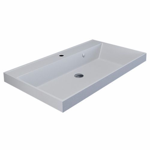 Раковина из искусственного камня Uperwood Classic Quartz 291030006 80х50 полувстраиваемая цвет белый