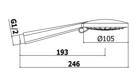 Душевая лейка Paffoni Brio ZDOC104CR цвет хром - фото 2