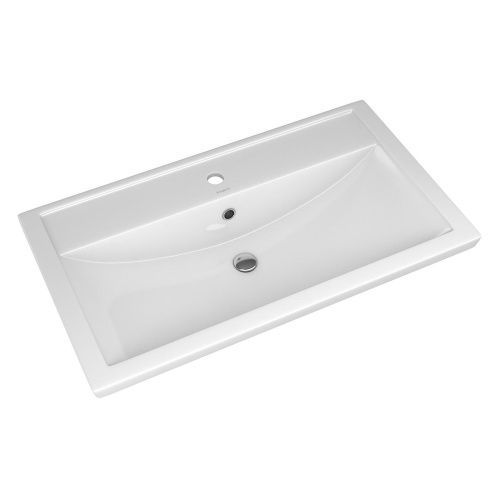 Раковина из сантехнического фарфора Kirovit Фостер 4640021064733 80х50 встраиваемая цвет белый
