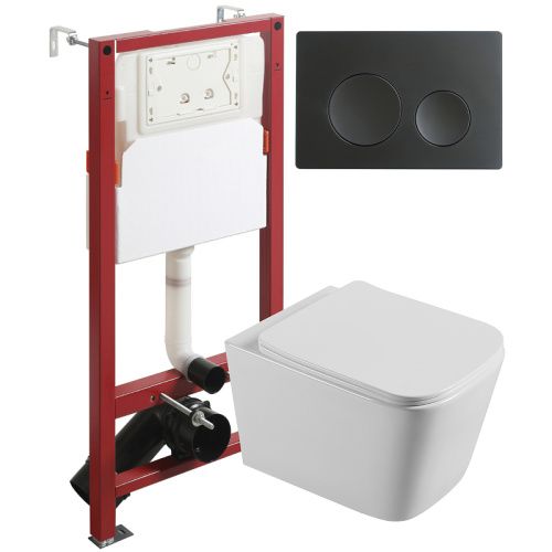 Комплект унитаз с инсталляцией и клавишей смыва Agger ATI04100+APB144