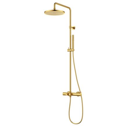Душевая стойка Cezares ECO ECO-CD-T-BORO настенная цвет золото с термостатом