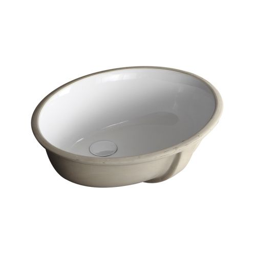 Раковина из сантехнического фаянса Azario AZ908-20 50х40 встраиваемая цвет белый без отверстий под смеситель