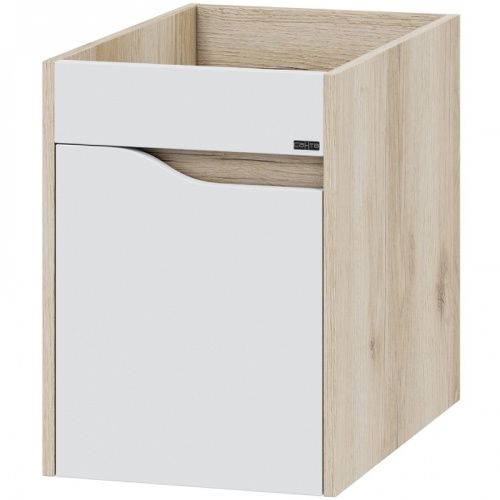 Тумба под раковину СанТа Сатурн 700406 40х50 подвесная цвет белый/коричневый