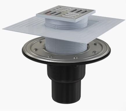 Душевой трап Alcadrain APV4344 20х20 хром