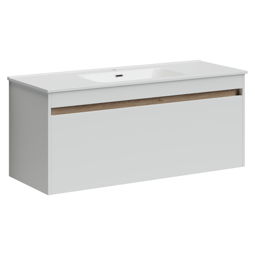 Тумба под раковину Sancos Smart SM120-1W 120х50 подвесная цвет белый