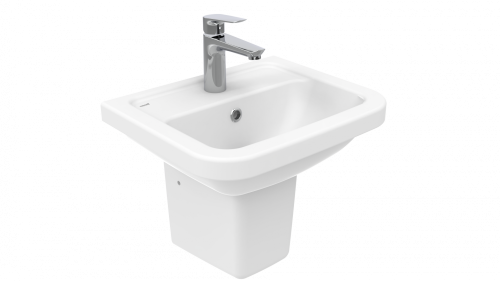 Раковина из сантехнического фарфора Creavit Key KY045-00CB00E-0000 50х40 подвесная цвет белый