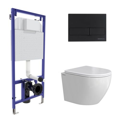 Комплект унитаз с инталляцией и клавишей смыва Berges NOVUM 043387