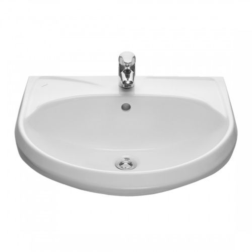 Раковина из сантехнического фарфора Santeri Вест 131118S0011B0 60х50 подвесная цвет белый 1 отверстие под смеситель