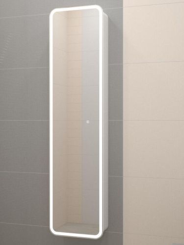 Зеркало-шкаф Misty Зеркальные шкафы МВК009 40х160 подвесной цвет белый