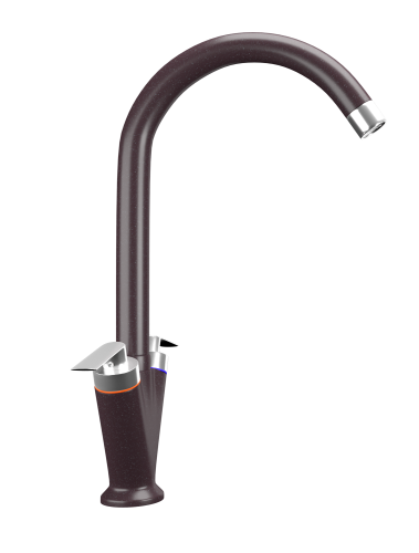 Смеситель для кухни Ulgran Classic U-011-345 на мойку коричневый