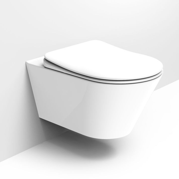 Чаша унитаза подвесная Logan 00288924 цвет белый без сиденья безободковая смыв