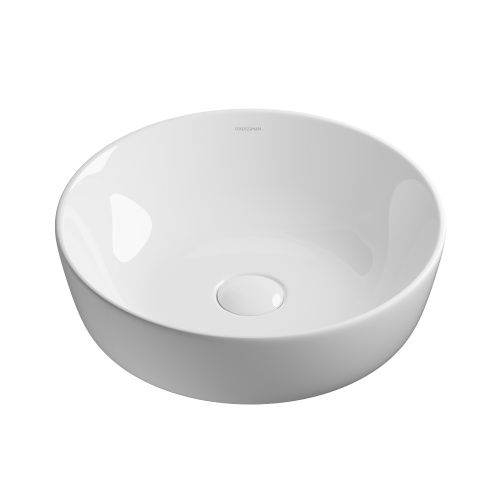 Раковина из сантехнического фаянса Grossman Style GR-3032 40х40 накладная цвет белый без отверстий под смеситель