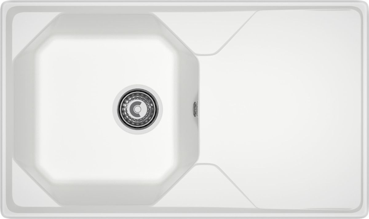 Кухонная мойка Granfest Unique U-840L иней 85х50 цвет белый поверхность матовая